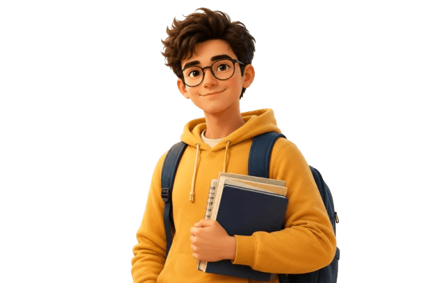 Student character illustration