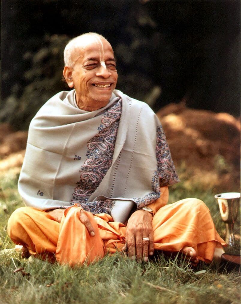 Devotee chanting japa meditation